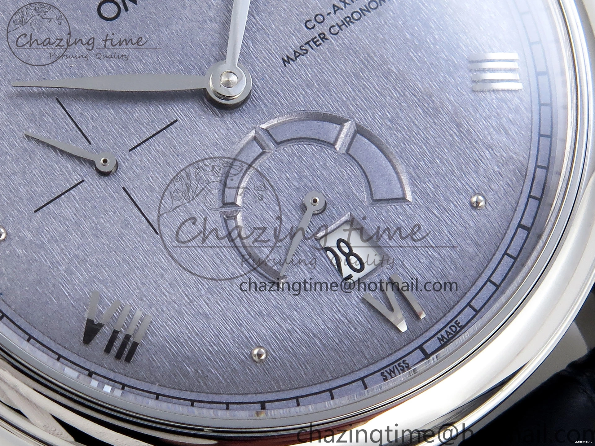 0413 Trendsetting De Ville Power Reserve SS MKF 1:1 Best Edition Blue Textured Dial on Black Leather Strap A 7742